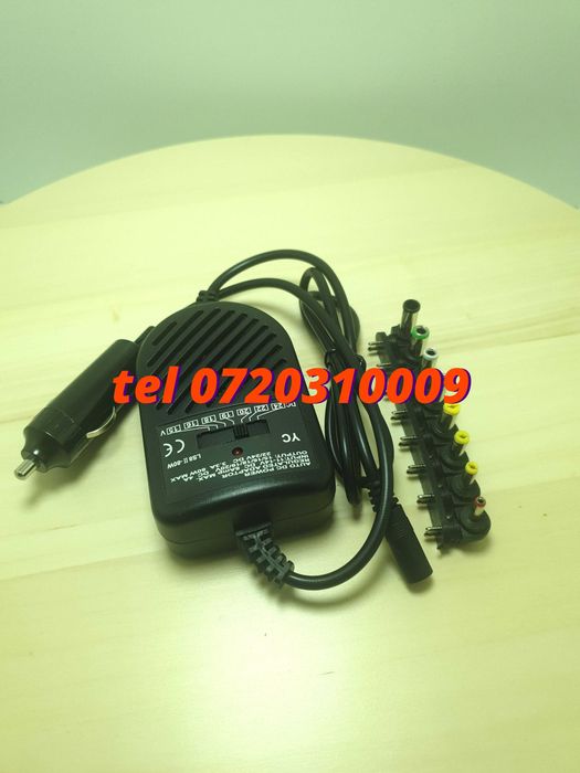 Incarcator Auto Universal Pentru Laptop80w Alimentare 12vcu 8 Cone