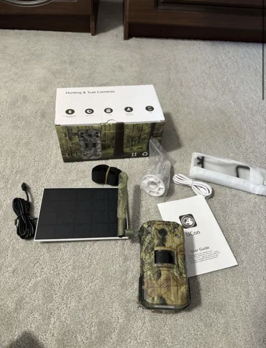 Camera video vanatoare 4G cu SIM si transmitere 3 bucati panou solar