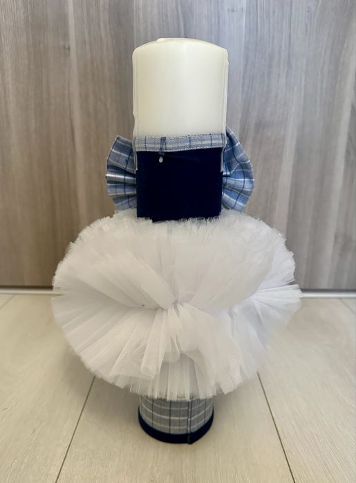 Lumânare botez băieței, Anne Bebe, folosită puțin