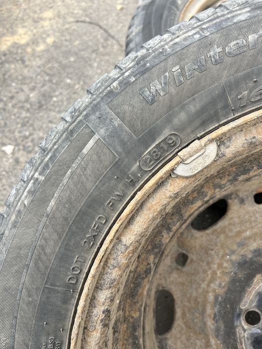 Roti VW 14” jante tabla, anvelope Hankook 165/70 R14