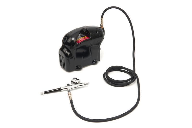 Пълен комплект аерограф airbrush, компресорен пистолет и боя