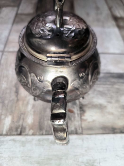 Старинен посребрен английски чайник/teapod - Антикварна стойност