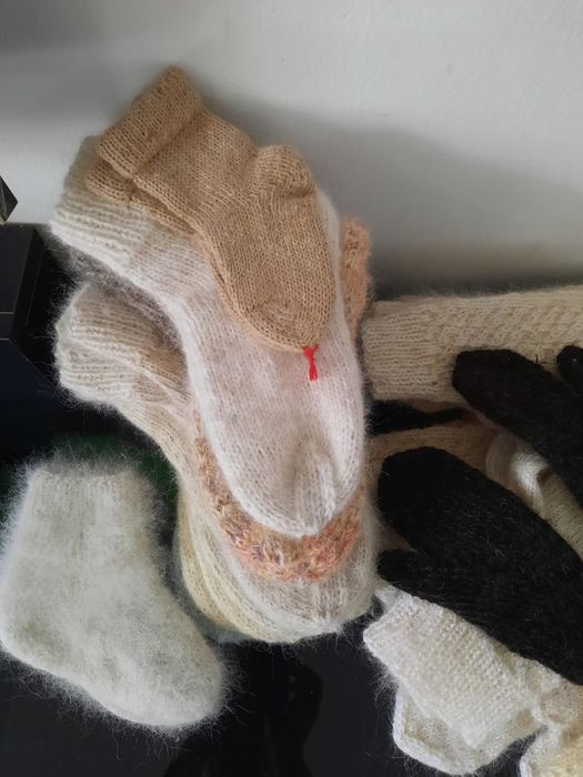 Носки с собачей шерсти пуха.