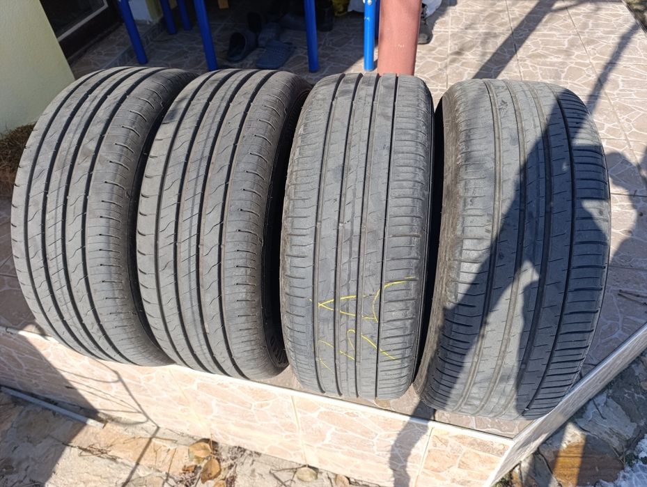 Гуми 215/55/17 летни. Гудиар ефишън 2 и Фалкен зиекс 2 бр.