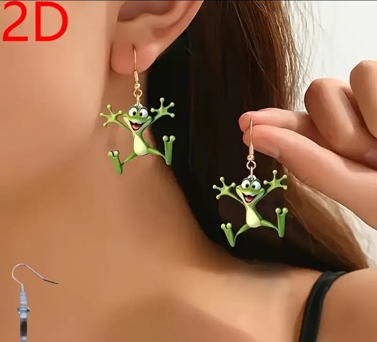 Забавни обеци жабки