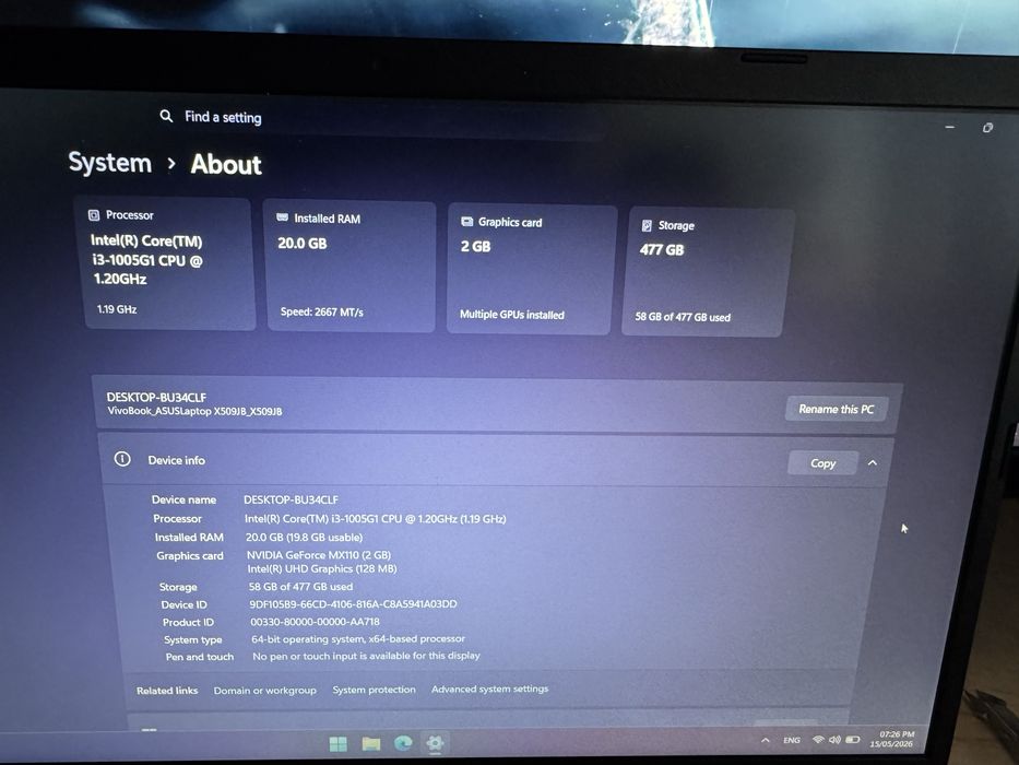 Ноутбук Asus VivoBook X509JB