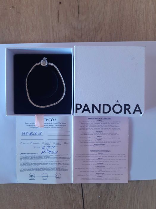 Гривна PANDORA, оригинална сребърна