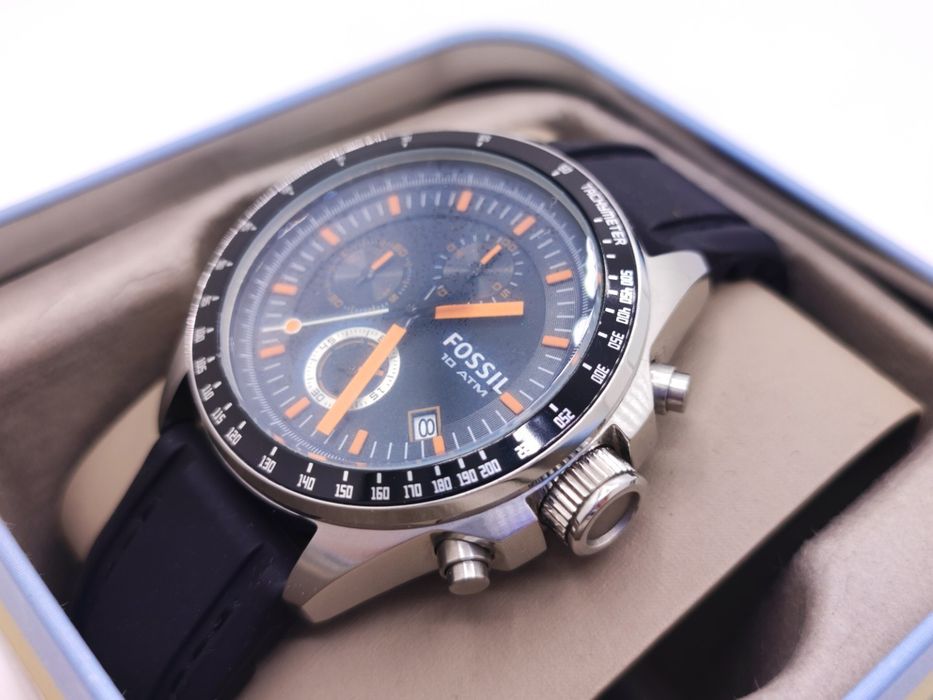 Fossil CH2647 barbatesc curea silicon, Garantie 24 luni | #D89174