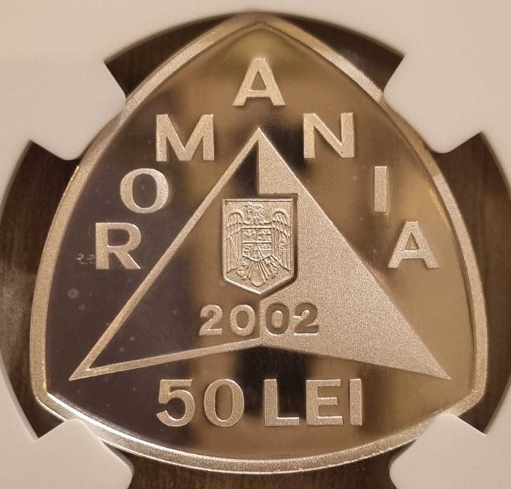 Set 3 monede 50 lei argint BNR Rezervatii si parcuri nat gradate NGC