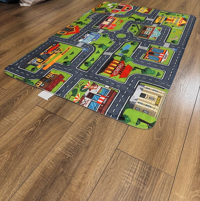 Covor pentru masinuțe , CARS CITY, portabil, 80x120