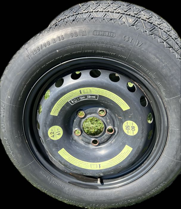 Vând [2 Roți de Rezervă Slim / Rachetă] Continental T125/90 R16 5x112 – Pentru Urgențe