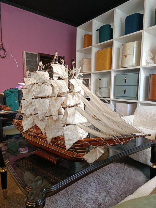 Декоративный парусный корабль (ручная работа/интерьер)