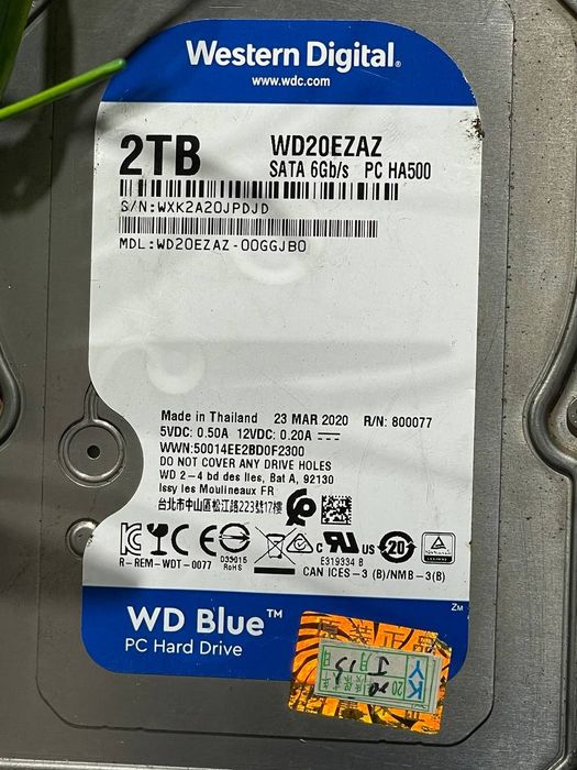 Жёсткий диск 2 TB / 2ТБ (Рабочий) Минимальное использование