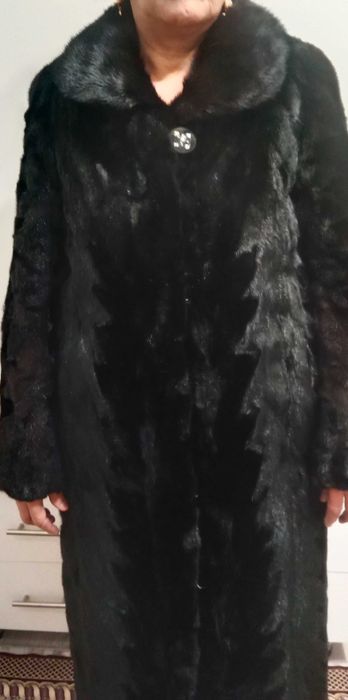 Норковая шуба с воротником
