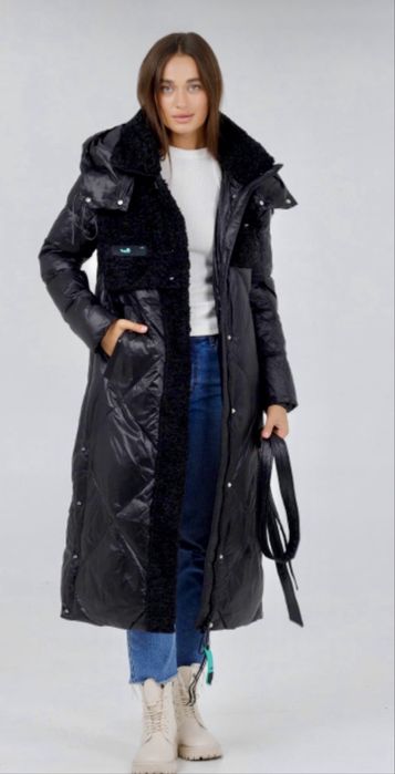 Зимний пуховик удлиненный