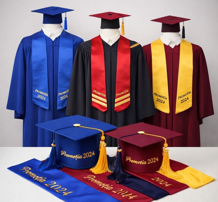 Robe absolvire, toci și eșarfe personalizate – de la 35 lei