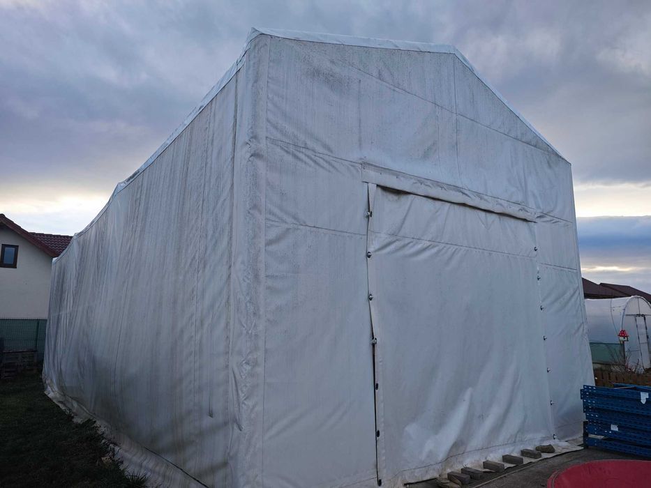 Structura metalica acoperita cu membrana PVC 900g/mp, 15 x 5.6 x 4m