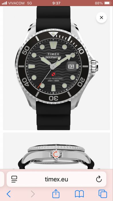 НОВ Timex Deepwater мъжки часовник 44 мм