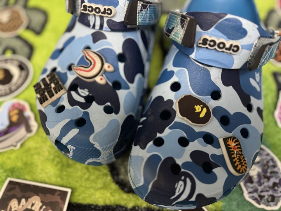 Кроксы Bape синие 40-41 размер