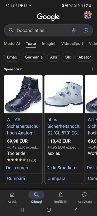 Bocanci atlas bombeu metal