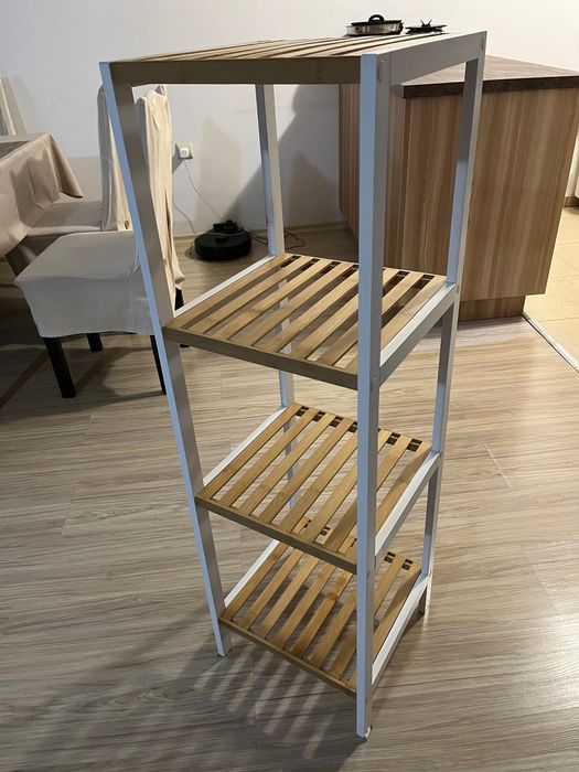 Стояща етажерка с 4 рафта от дърво  35/33/112 см.