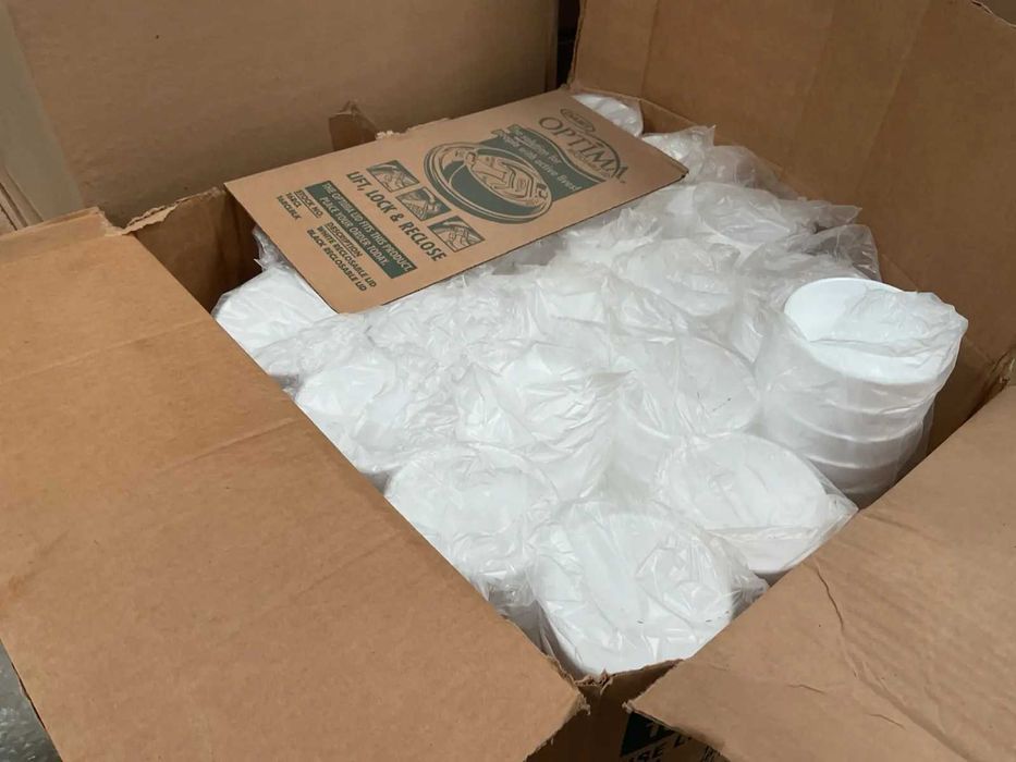 Pahare din spuma EPS, albe, 473 ml/16 oz (cutie 500 buc)