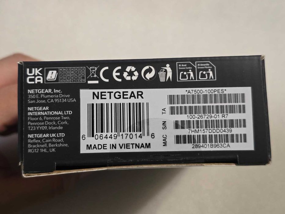 Adaptor Wireless NETGEAR Nighthawk A7500 AX1800, WiFi 6, USB 3.0