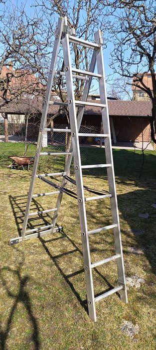 scara din aluminiu 2 si 3 tronsoane x 9 trepte