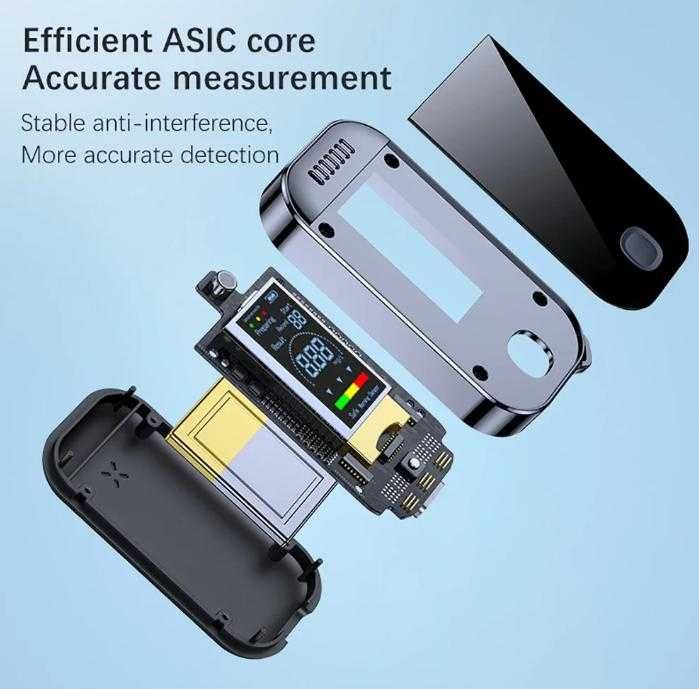 Светеща Запалка Ключодържател Алкохолен Тестер Безконтактен Дрегер Алкотестер Алкохоломер с Дисплей АвтоКалибриране Разпознаващ Фалшив Дъх Бърз Анализ