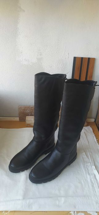 Сапоги кожаные зимние