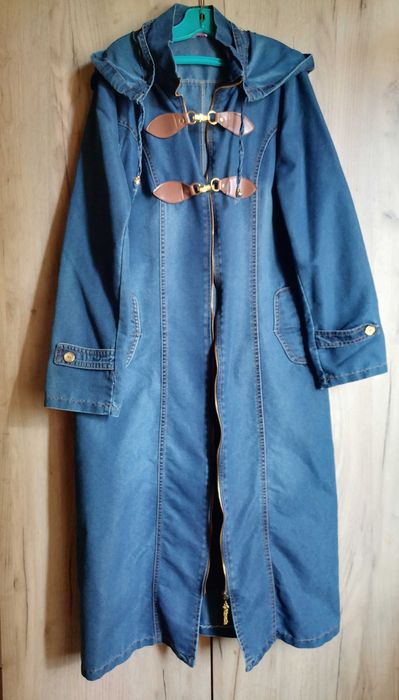 Дълго дънково манто