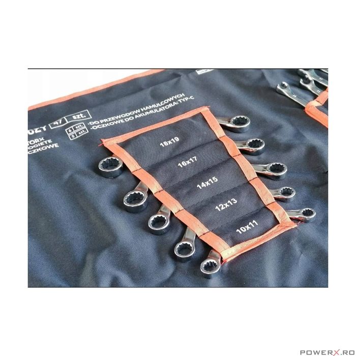 Trusa Pres Set 47 Chei Inelare Combinate Curbate Semideschise