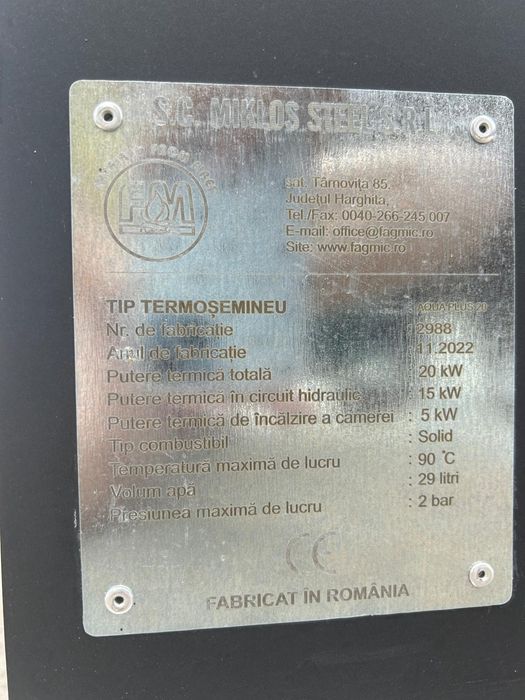 Termosemineu Aqua 20 kw