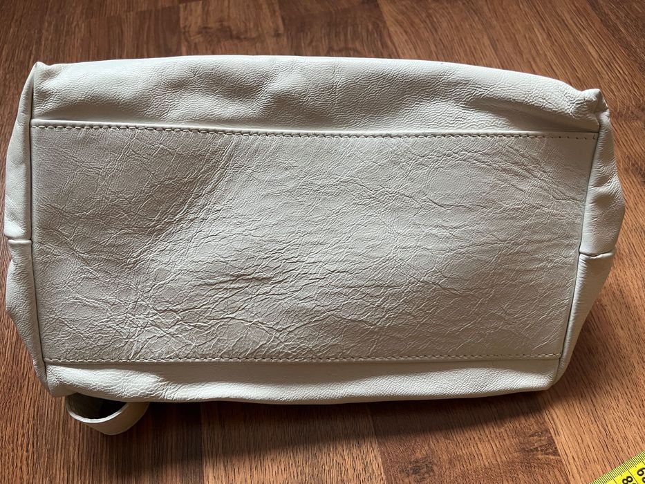 Geanta Amalfi alba din piele