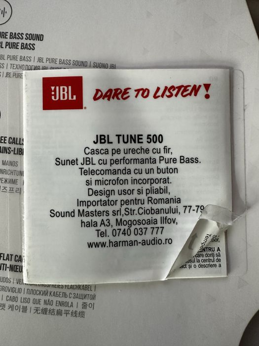 Casti JBL Tune 500