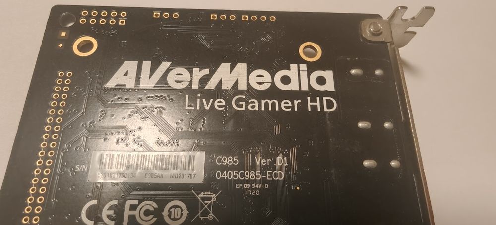 Placa de captura Avermedia Live Gamer HD C 985 Ver. D1