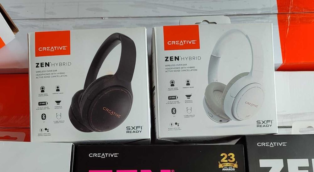 Слушалки Zen Hybrid, SXFI Ready, Super X-Fi, ANC, Бял/Черен/12 м. г.
