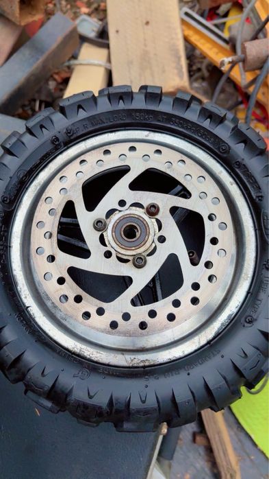 Set roți trotinetă electrică 800W – Motor HUB + roată cu disc frână, stare foarte bună