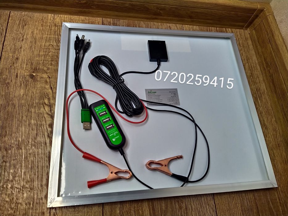 Panou solar Camping Portabil 25W Functie Incarcare Telefoane, Baterii