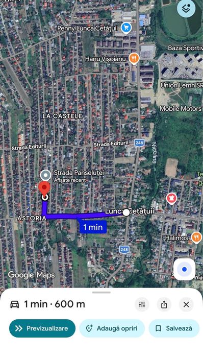 Teren intravilan, 1000 mp, plat, intre case,Lunca cetatuii