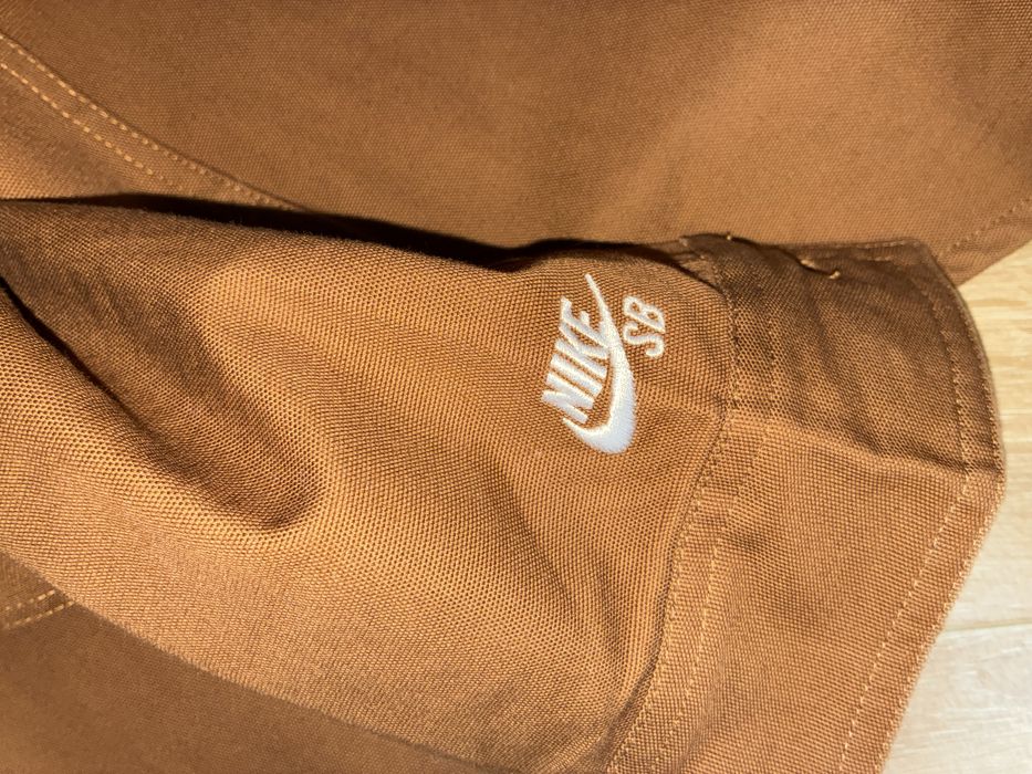 рубашка nike sb коричневая