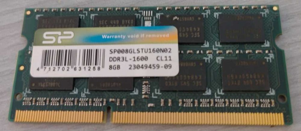 Memorie Silicon Power 8GB SODIMM DDR3L PC3-12800 1600MHz CL11 SP008GLSTU160N02