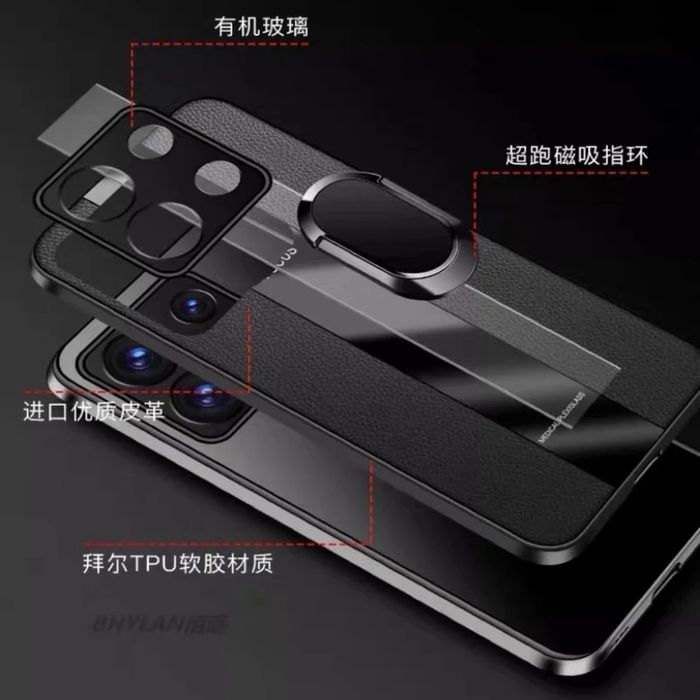 Xiaomi 14T Pro / 14T / 12T Pro / 12T / PORSCHE кожен кейс с пръстен