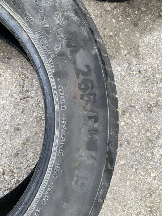 4 бр Летни Гуми Continental 265/55 R19 DOT 0719 грайфер 7мм ном 7