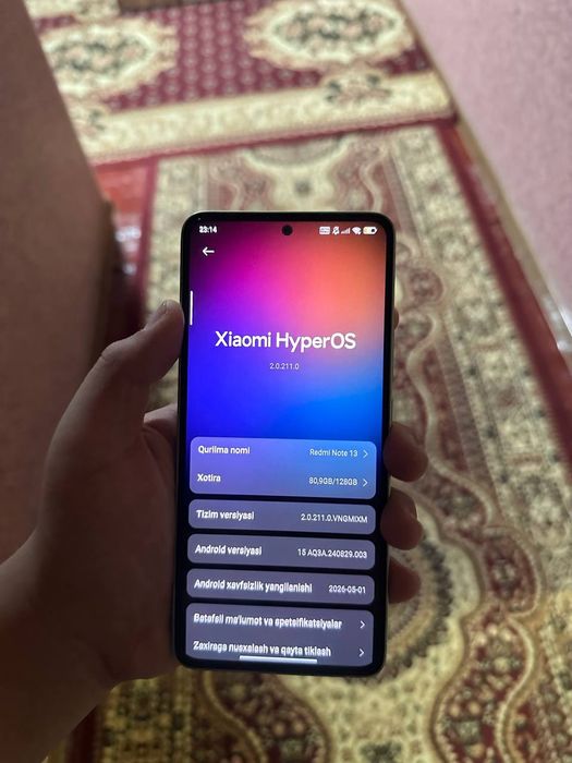 Redmi not 13 5G 8/128 Green xolati ideal aybi yoʻq