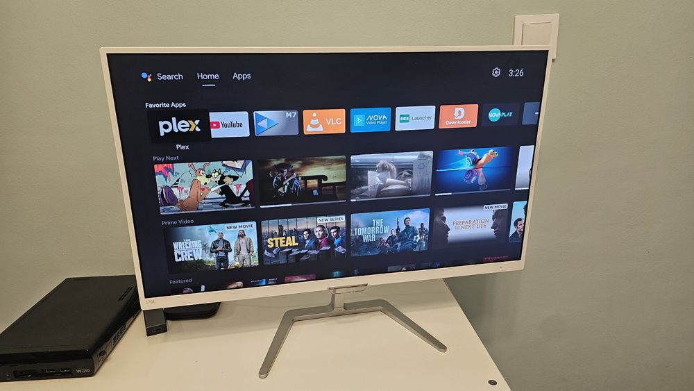 Philips 27” IPS монитор / TV с Android box – Full HD, бял