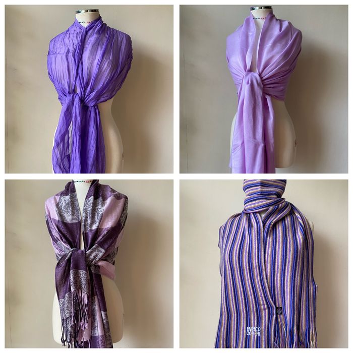 Лилав шал/ различни видове