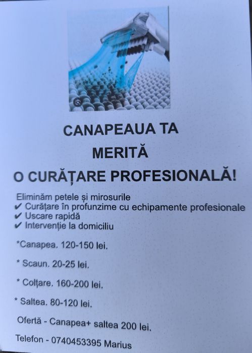 Servicii Curățare, igienizare, dezinfectare .