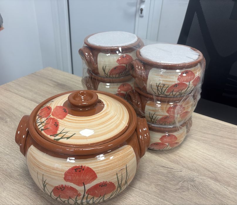 Гювечета с гювеч 4 л глинени  - троянска керамика