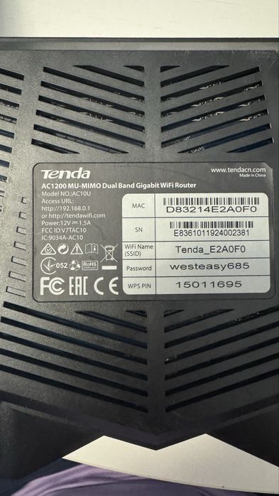 Router wireless tenda
